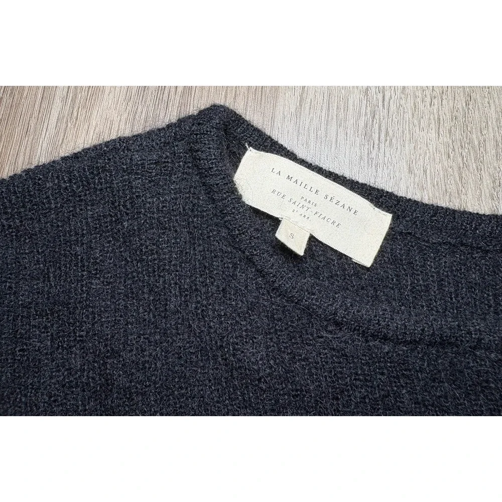 Sezane Black Gaspard Cardigan Sweater - Picture 5 of 10